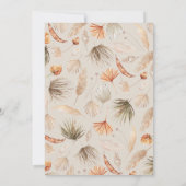 Botanische pampas moderne giraffe safari chic kaart (Achterkant)