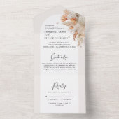 Botanische pampasgrasbruiloft in één keer all in one uitnodiging (Binnen)