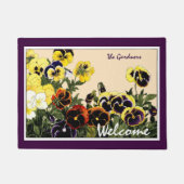 , Botanische Pansey Art Doormat Deurmat (Voorkant)
