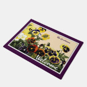 , Botanische Pansey Art Doormat Deurmat (Schuin)