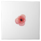 Botanische papaver tegeltje (Voorkant)