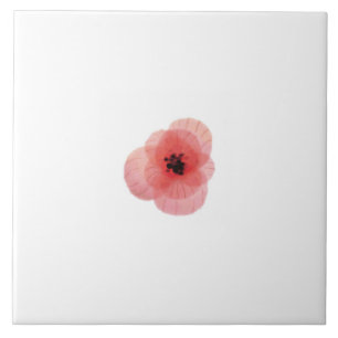 Botanische papaver tegeltje