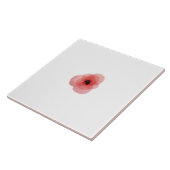 Botanische papaver tegeltje (Zijkant)