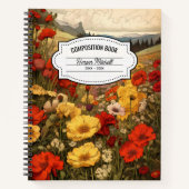 Botanische Papavers Samenstelling Notitieboek (Voorkant)
