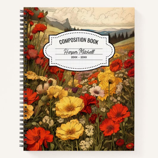  Botanische Papavers Samenstelling Notitieboek (Voorkant)