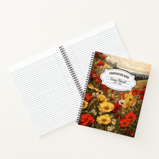 Botanische Papavers Samenstelling Notitieboek (Binnen)