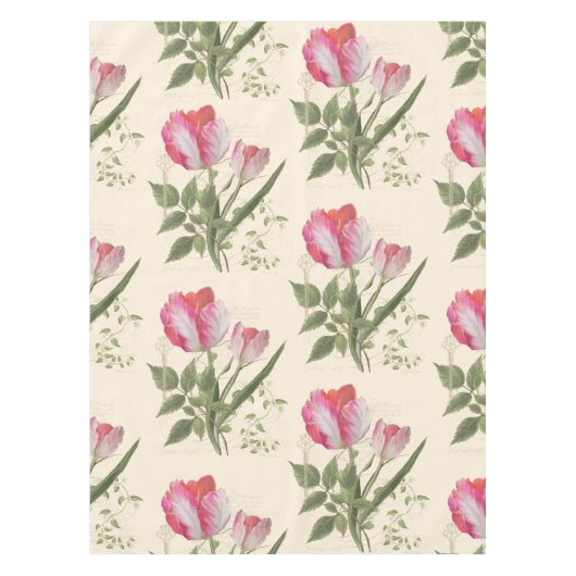  botanische papegaaiachel roze decor tafelkleed (Voorkant)