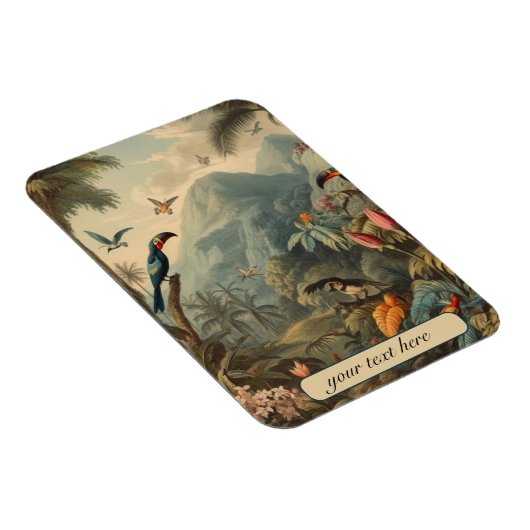 botanische papegaaien, aanpasbaar magneet (Rechterzijde)