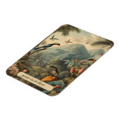  botanische papegaaien, aanpasbaar magneet (Linkerzijde)