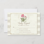 botanische papegaaikunst met RSVP-respons RSVP Kaartje (Voorkant)