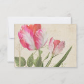  botanische papegaaikunst met RSVP-respons RSVP Kaartje (Achterkant)