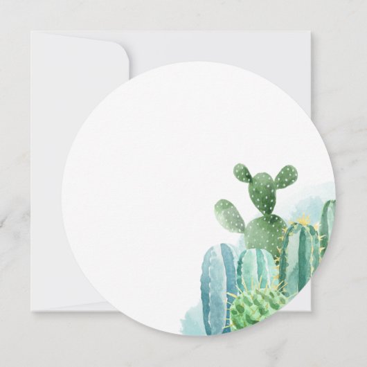 Botanische paren Baby shower Cacti Script-Planten Kaart (Achterkant)