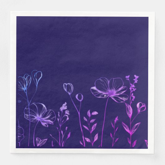 Botanische partij tafel decor" servet (Voorkant)