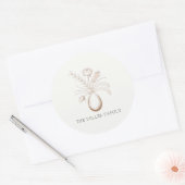 Botanische Pasen Persoonlijke Ronde Sticker (Envelop)
