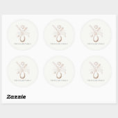 Botanische Pasen Persoonlijke Ronde Sticker (Vel)