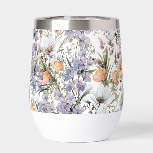 Botanische pastel kleuren wilde bloem zomer bloeme (Achterkant)