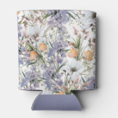 Botanische pastel kleuren wilde bloem zomer bloeme blikjeskoeler (Achterkant)