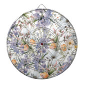 Botanische pastel kleuren wilde bloem zomer bloeme dartbord (Voorkant)