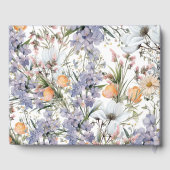 Botanische pastel kleuren wilde bloem zomer bloeme gastenboek (Achterkant)