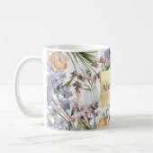 Botanische pastel kleuren wilde bloem zomer bloeme koffiemok (Links)