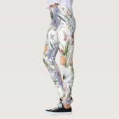 Botanische pastel kleuren wilde bloem zomer bloeme leggings (Links)
