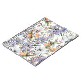 Botanische pastel kleuren wilde bloem zomer bloeme notitieboek (Linkerzijde)