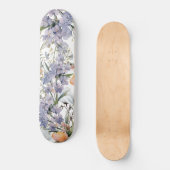 Botanische pastel kleuren wilde bloem zomer bloeme persoonlijk skateboard (Voorkant)