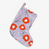 Botanische pastel roze: bloemenpatroon kleine kerstsok (Voorkant (Hangend))