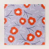 Botanische pastel roze: bloemenpatroon legpuzzel (Horizontaal)