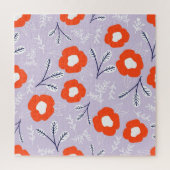 Botanische pastel roze: bloemenpatroon legpuzzel (Verticaal)