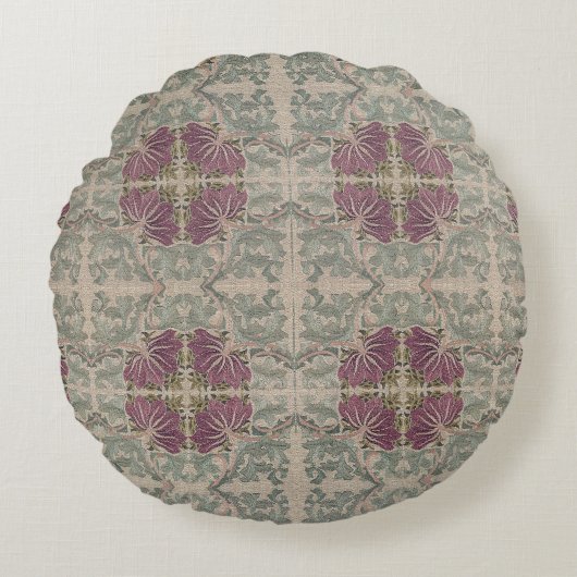 Botanische patronen - William Morris Sierkussen Rond Kussen (Voorkant)