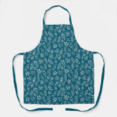 Botanische Patroon Deep Blue - Schort (Voorkant)