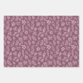 Botanische Patroon Gedempte Plum - Wrapping Paper  (Voorkant 2)