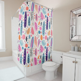 Botanische Patroon Pastel BOHO Chic Douchegordijn
