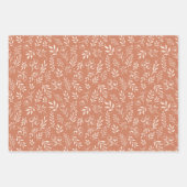 Botanische Patroon Terracotta - Inpakpapier Set (Voorkant 2)