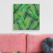 Botanische Patroon Verpakt Canvas (Insitu (Woonkamer))