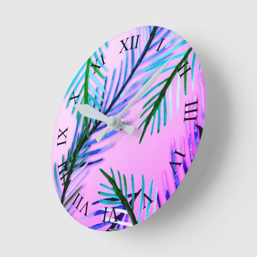 Botanische Patroon Wandklok (Hoek)