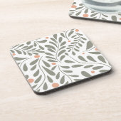 Botanische Patroon Wijze groene bladeren Bier Onderzetter (Linkerzijde)