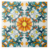 Botanische patterus Middellandse Zee Tegeltje (Voorkant)