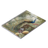 Botanische: pauw aanpasbaar notitieboek (Linkerzijde)