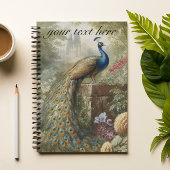 Botanische: pauw aanpasbaar notitieboek