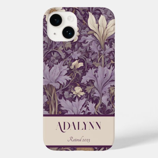 Botanische Pensioengeschenken voor Moeder Violet Case-Mate iPhone Case (Achterkant)