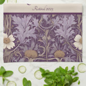 Botanische Pensioengeschenken voor Moeder Violet Theedoek (Gevouwen)