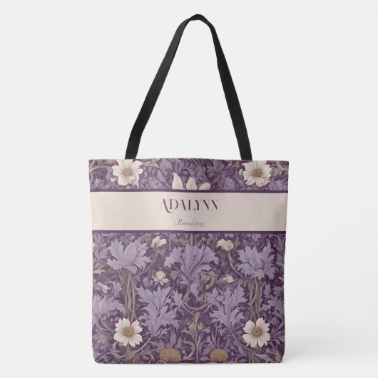 Botanische Pensioengeschenken voor Moeder Violet Tote Bag (Voorkant)