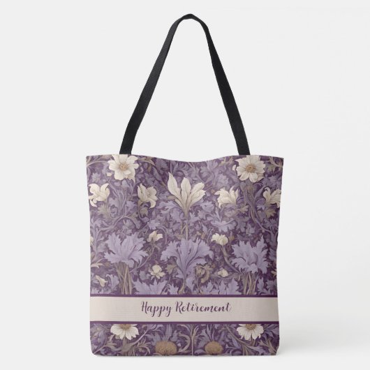  Botanische Pensioengeschenken voor Moeder Violet Tote Bag (Achterkant)