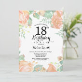 Botanische perforatie 18e uitnodiging (Staand voorkant)