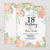 Botanische perforatie 18e uitnodiging (Voorkant / Achterkant)