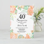 Botanische perforatie 40e verjaardag kaart (Staand voorkant)