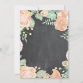 Botanische perforatie Floral 50e verjaardag uitnod Kaart (Achterkant)