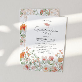 Botanische perforatie Floral Gradual Party Invitat Kaart